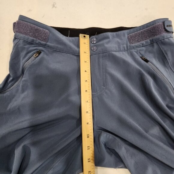 Zoic Navaeh 7 Shorts Womens Medium Blue Zip Pockets Stretch Adjustable Waist - Picture 9 of 12